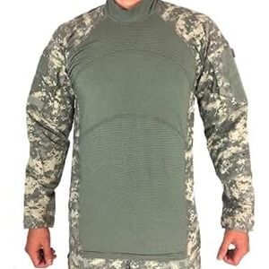 NWT Massif US Army Combat Shirt ACS Mens Large Flame Resistant ACU Digital Camo